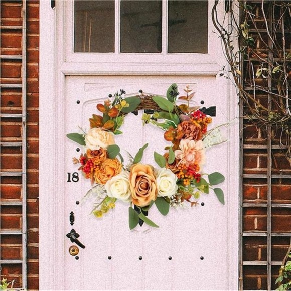 Fall Artificial Flower Decoration, Silk Rose and Peony Bouquet - Picture 5 of 7